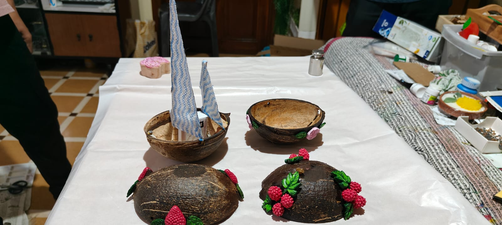 Art On Coconut Shell